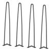 711.2MM Hairpin Furniture Legs, Metal Home DIY Projects for Nightstand, Coffee Table, Desk, 226.8KG Load Capacity with Rubber Floor Protectors, Metal