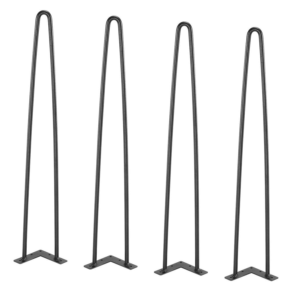 711.2MM Hairpin Furniture Legs, Metal Home DIY Projects for Nightstand, Coffee Table, Desk, 226.8KG Load Capacity with Rubber Floor Protectors, Metal
