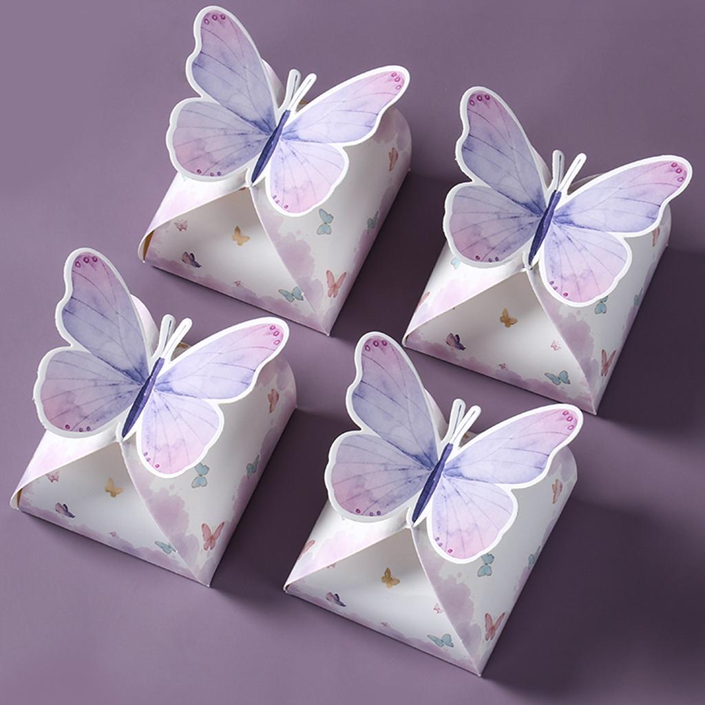 Pink Butterfly Candy Bags Gift Packing Bags Butterfly Birthday Party Decorations Kids Gift Candy Bag Baby Shower Party Supplies
