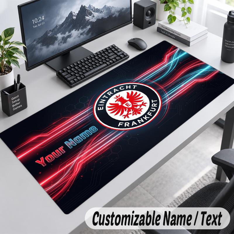 Custom Name Text Mouse Pad Eintracht Frankfurt Personalized Desk Pad For Work And Gaming