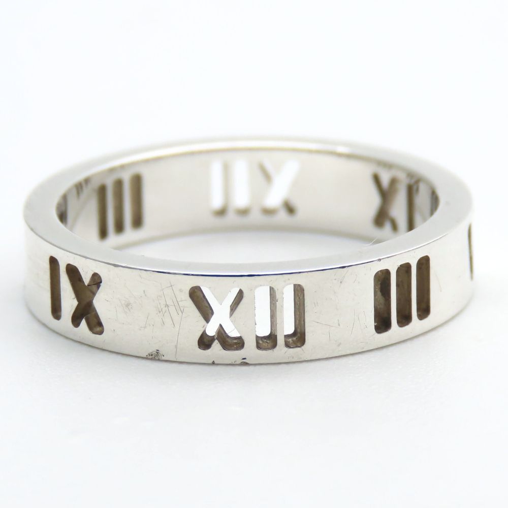 Folosit TIFFANY&Co. Inel Atlas Îngust EU#46 Argint925 2.0g Accesorii Argint