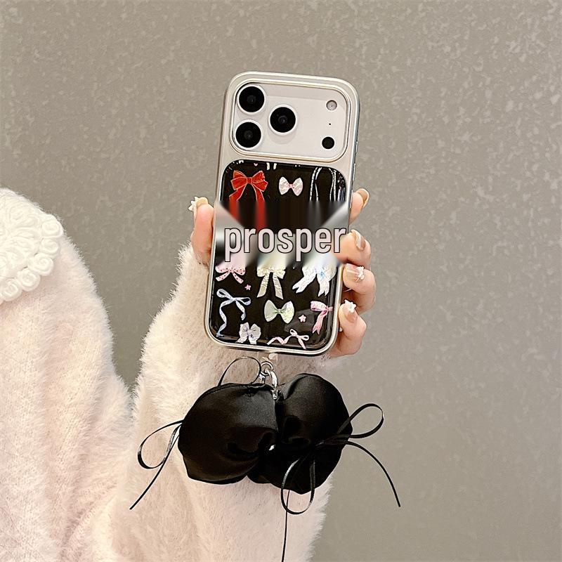 Luxurious Bowknot Dark Background Case for iPhone 17/16 Pro Max/15/14