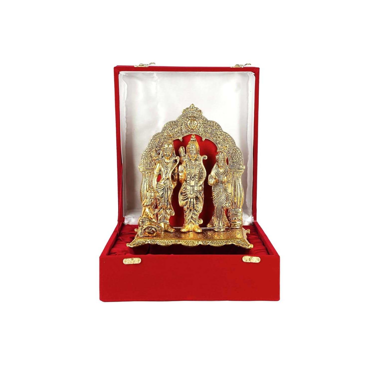 Pure Brass Ram Darbar Idol,Lord Rama Laxman & Sita Religious Statue God Idol