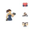 Fitness Adorable Series Brooch Featuring Heart Girl Unique Alloy Enamel Pin