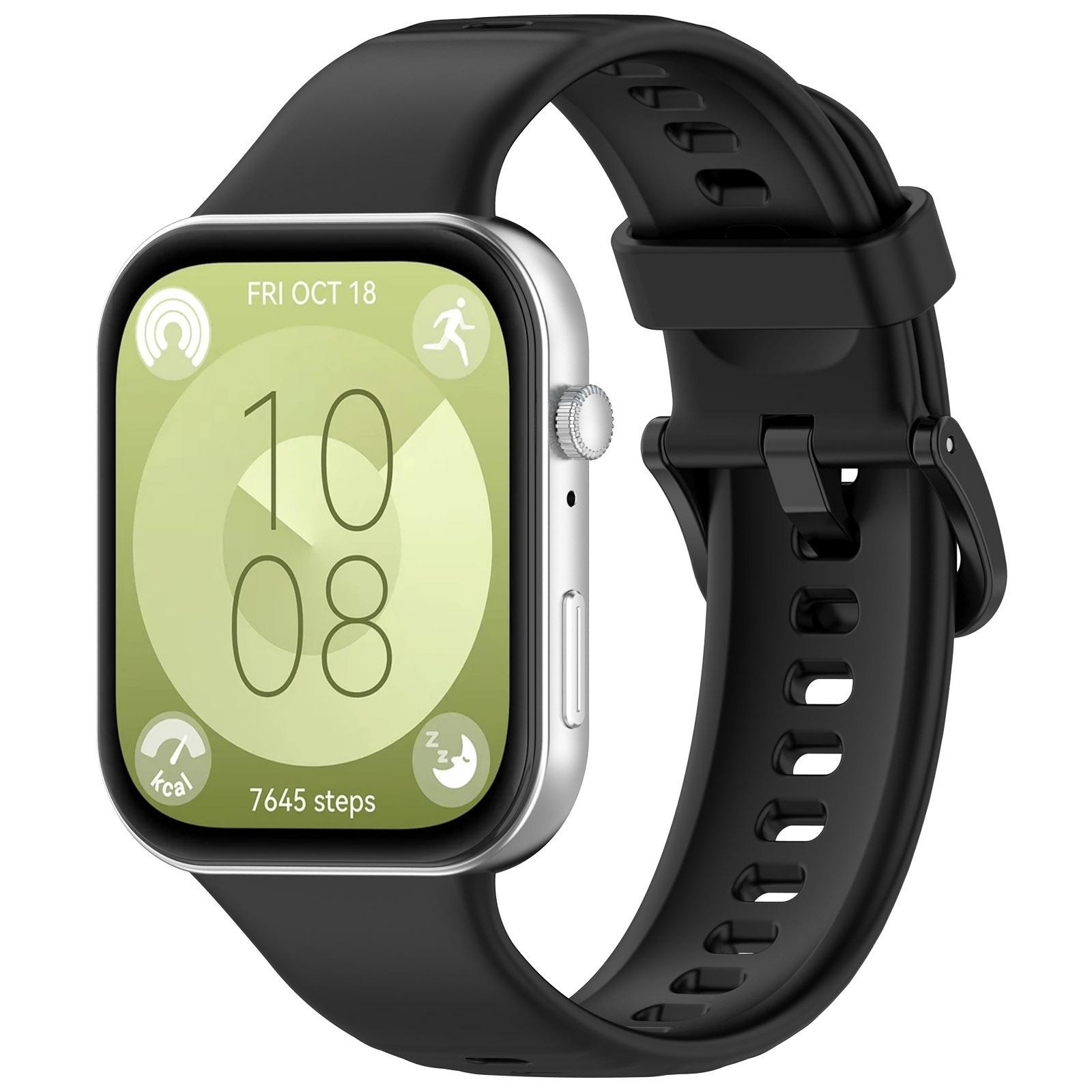 

Силиконовый ремешок для Huawei Watch Fit3 - Официальный стиль браслета с цветной застежкой.