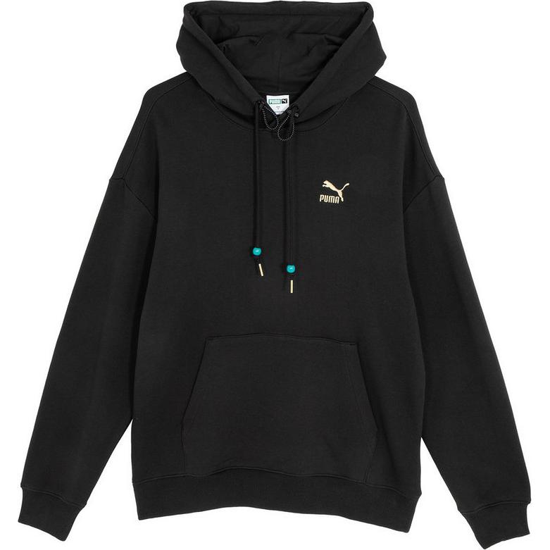 

PUMA Unisex Black Gold Logo Hoodie 625833-01 XL