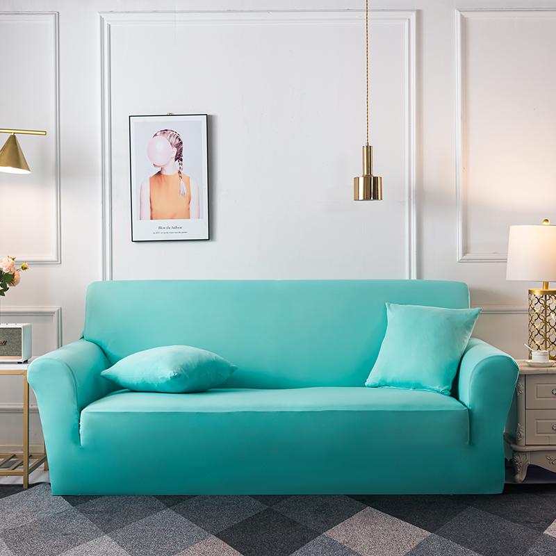 

Однотонный чехол для дивана для гостиной, эластичный, стрейч, защита для кресла, чехол для дивана, 1/2/3/4-местный, угловой, L-образный диван, нужно купить 2 шт. Small(90-140cm)1pc