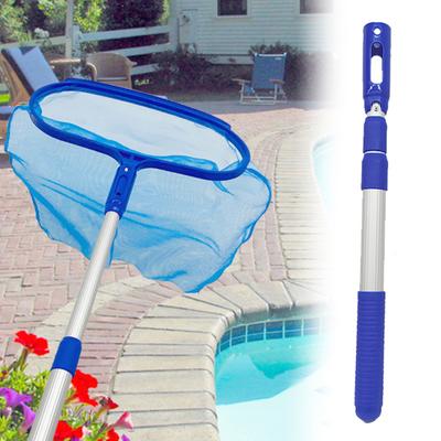 Poste de cepillo para piscina, piezas de conexiones antideslizantes, aleación de aluminio, limpieza de piscinas, poste telescópico de 3/4 secciones