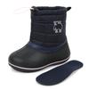Mozu Bean Down Boots with Inner Boa and Elastic Cuffs, Winter Boots, Kids' Size, Navy, 16.0 Cm