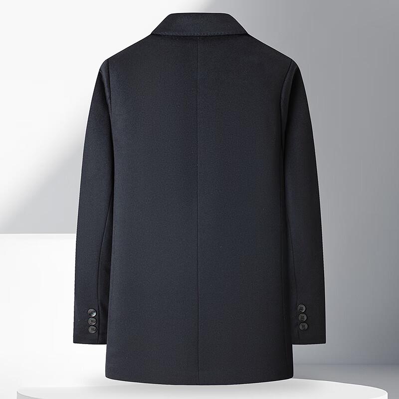 FAPAI Men's Merino Wool & Cashmere Blend Mid-Length Overcoat