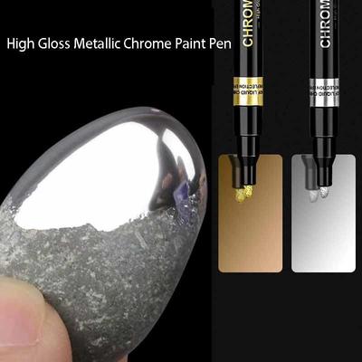 Caneta de Tinta Cromada Metálica de Alto Brilho DIY Modelos Artesanato Acabamento Espelhado Marcador Refletivo Efeito Metal Galvanoplastia Ferramenta de Escrita