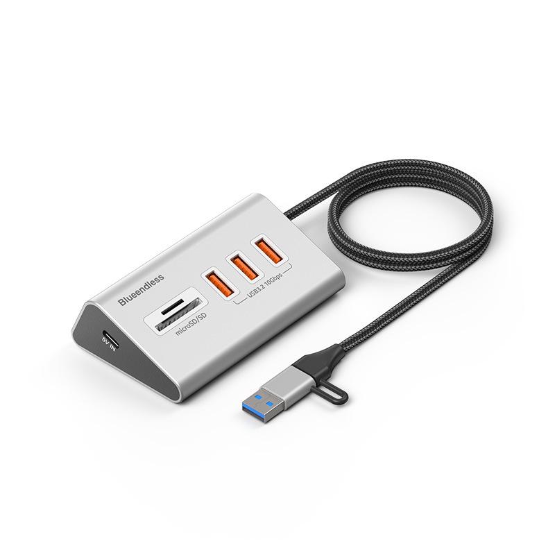 BlueShuo USB 3.2 10-Port Typ-C Hub Splitter für Laptops & Desktops