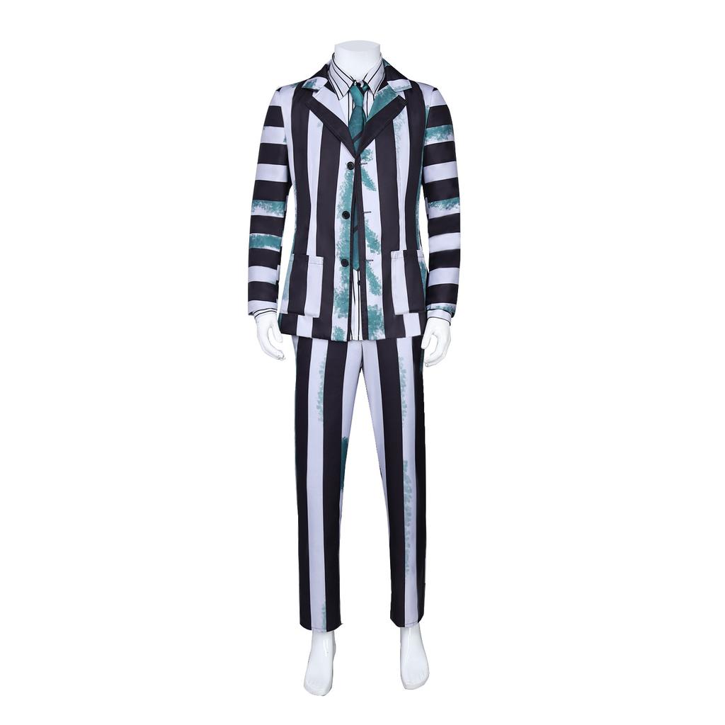 Halloween Couple Cosplay Costume Lydia Wedding Dress Master Suit Cos Outfits For Men Women Carnival Party