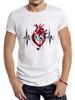 TEEHUB Funny Musical Heartbeat Printed TShirt Graphic Casual Red Heart Man T Shirt Streetwear H