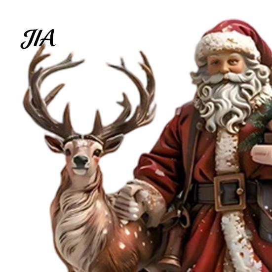 Niedlicher Weihnachtsmann Weihnachtsdekorationen Weihnachtsrentier Tischdekoration, 2D Acryl Festliche Home Office Schreibtischdekoration für Kamin Wohnzimmer