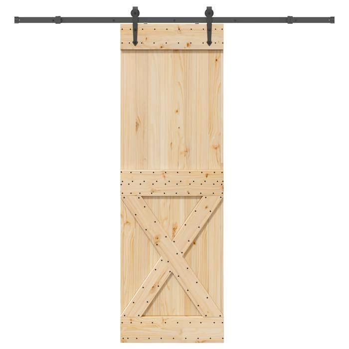 VidaXL Porte coulissante et kit de quincaillerie 70x210 cm pin massif 3332790