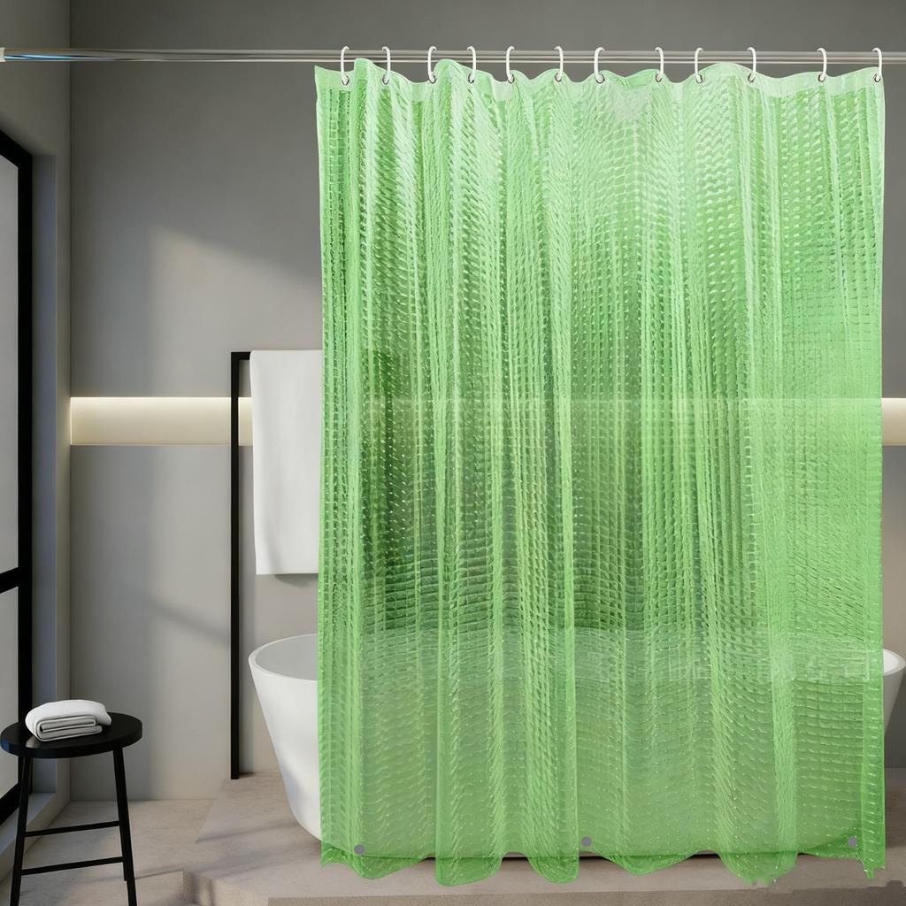 1PC 181x181cm Waterproof Shower Curtain Lightweight Plastic Mildew Resistant Bathroom Curtain for Bathtub Bath Curtain