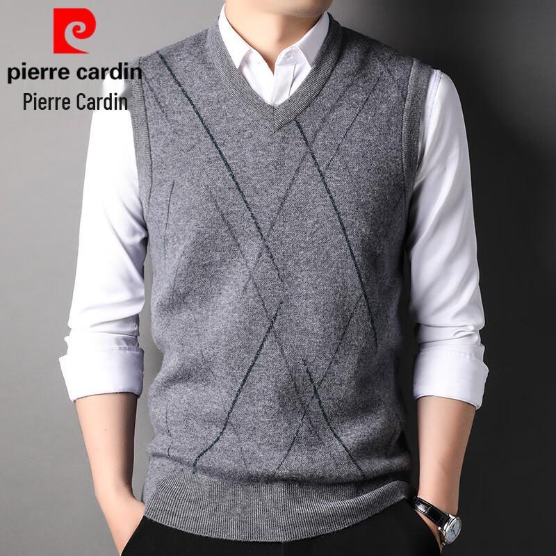 Мужской жилет-свитер с V-образным вырезом Pierre Cardin, 100% шерсть 2XL
