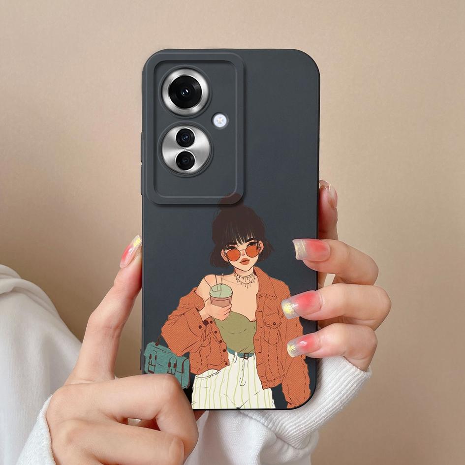 For OPPO Realme 12 Lite C65 Reno11 Pro A60 A59 Cases Back Covers Fashion Girls Boys Liquid Soft Silicone Camera Protection Phone Bags Housing For OPPO