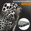 VIETAO Leopardenmuster PU-Leder Magnetische Kabellose Ladefunktion Handyhülle Für iPhone 16 15 Pro Max, 15 pro 16 pro Hülle, Schwarz
