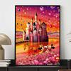 5D DIY Diamond Painting Fairytalelike Disney Themed Illustrations Full Round Diamond Mosaic Cartoon Cross-stitch Art for Home Decoration
