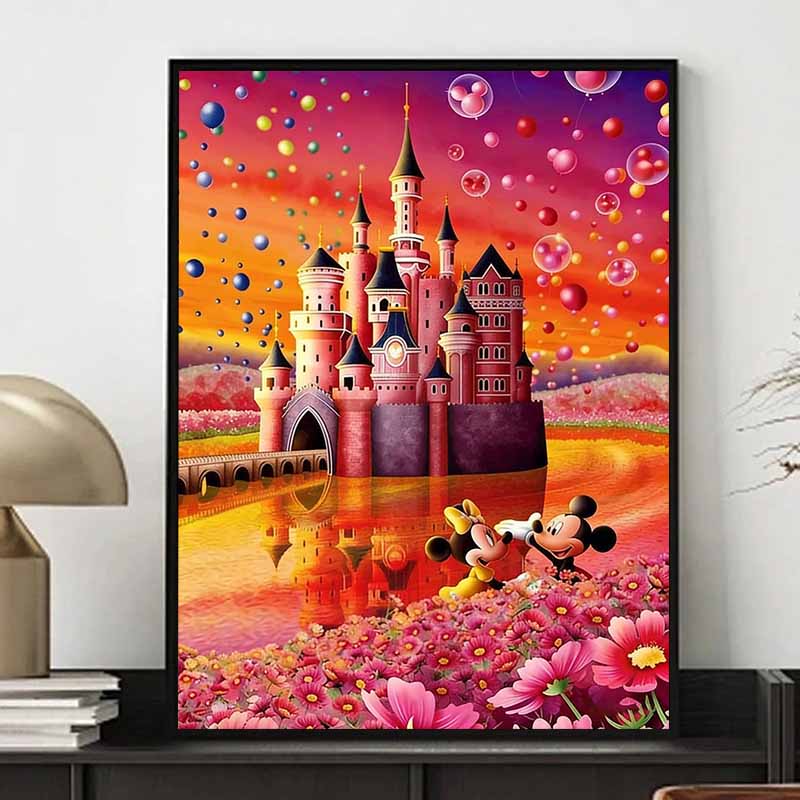 Disney 5D DIY Diamond Painting Fairytalelike Disney themed Illustrations Full round Diamond Mosaic Cartoon Cross-stitch Art for Home Decoration