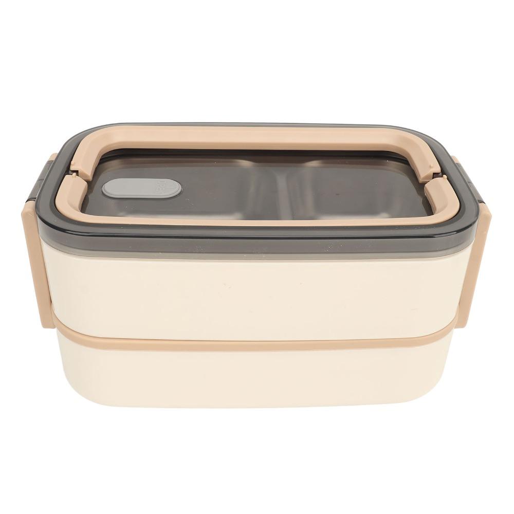 3 Compartments Compartment Lunch Box Double Layer Thermal Lunch Box Food Container  For Travel