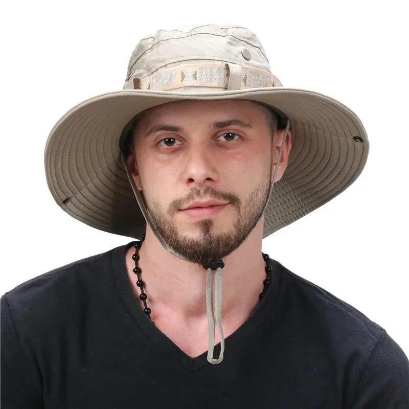 Hat, Summer Fisherman's Hat, Outdoor Sunscreen and Sunshade Hat, UV Sunscreen Hat, Men's Mountaineering,Summer Fishing,Sunscreen
