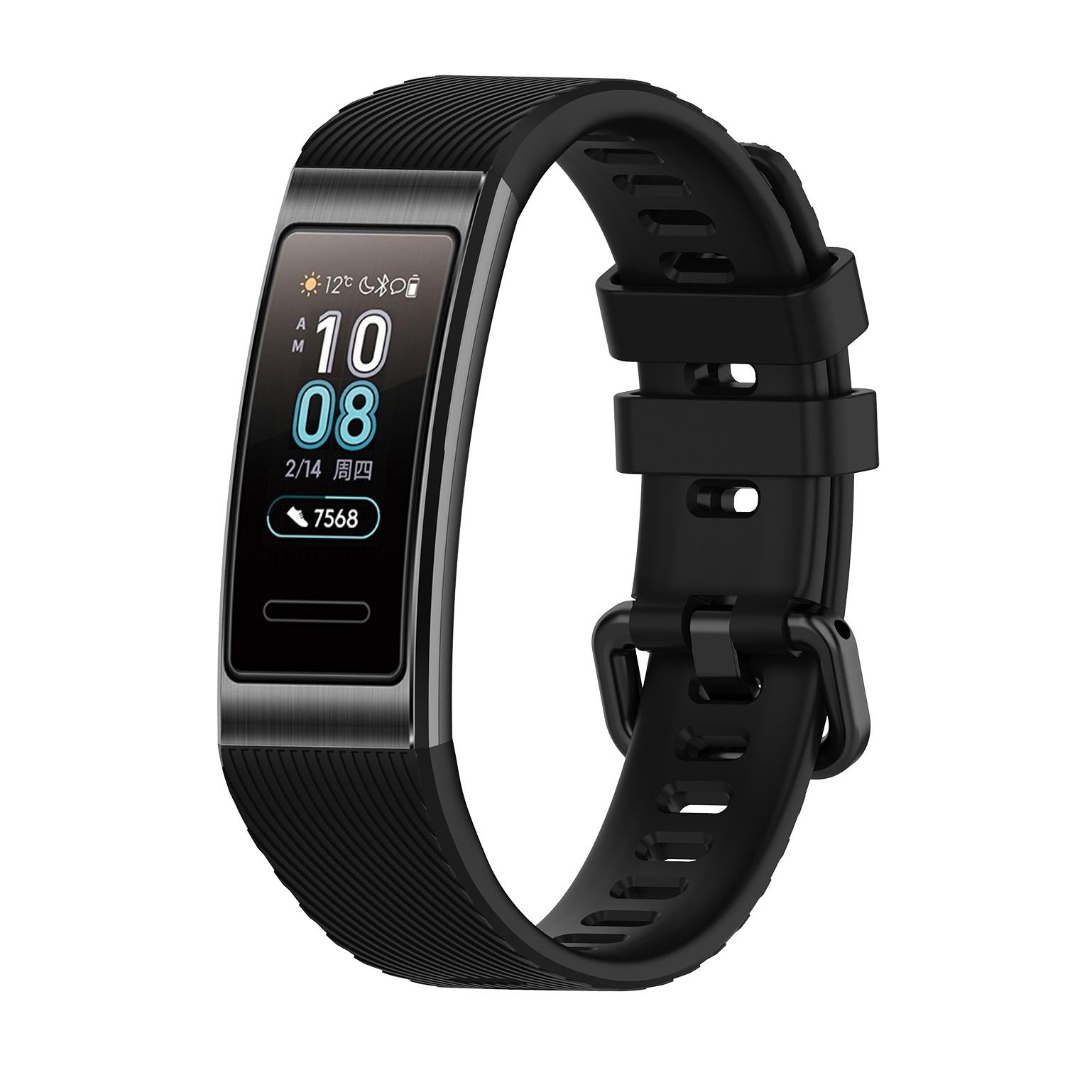 

19mm TPU Watch Bracelet Replacement Band Strap for Huawei Band 3 Pro Black