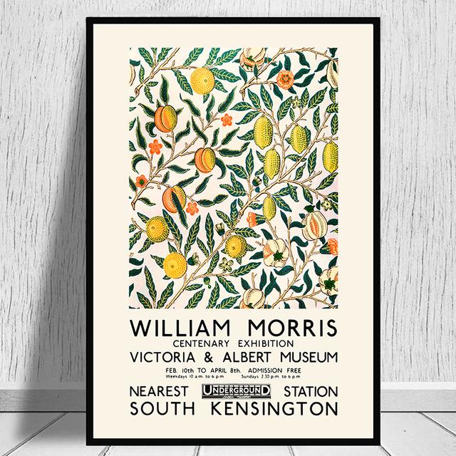 

Уильям Моррис краска музей Виктории и Альберта выставка холст живопись подземный плакат настенные панно для декора комнаты 30*40cm