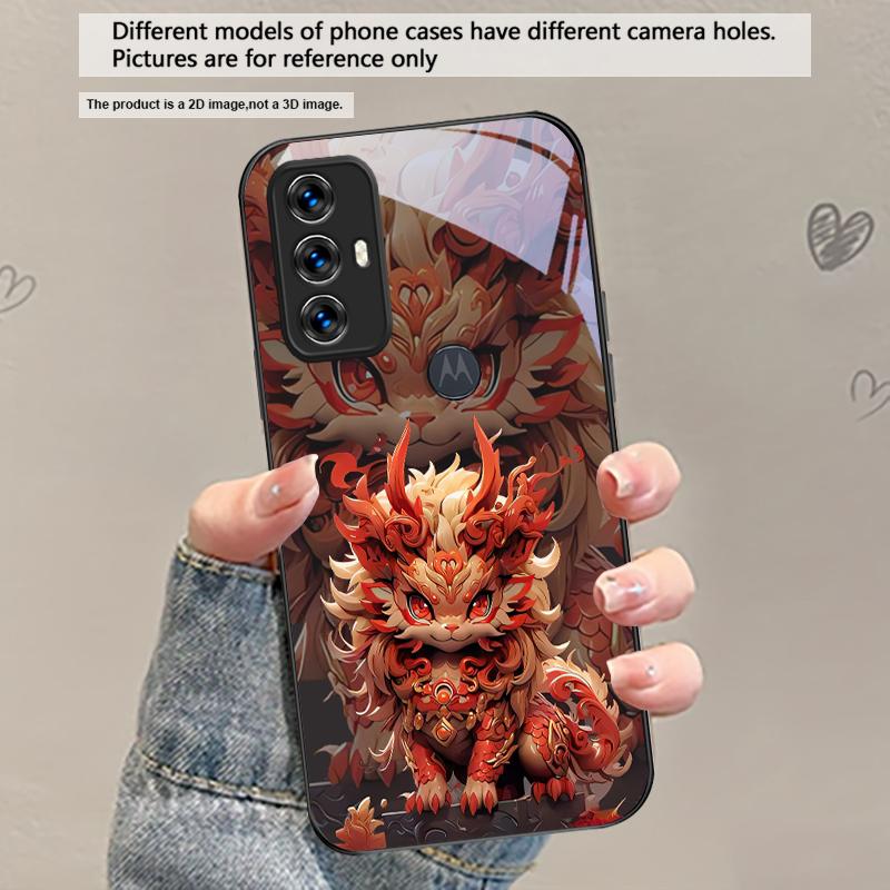 

Kirin with flowing hair For Motorola Moto Edge 20 Lite 30 Pro 40 Neo 50 Ultra G45 G54 G55 G75 G84 G85 G Play 23 Glass Phone Case Motorola Moto X30 Pro