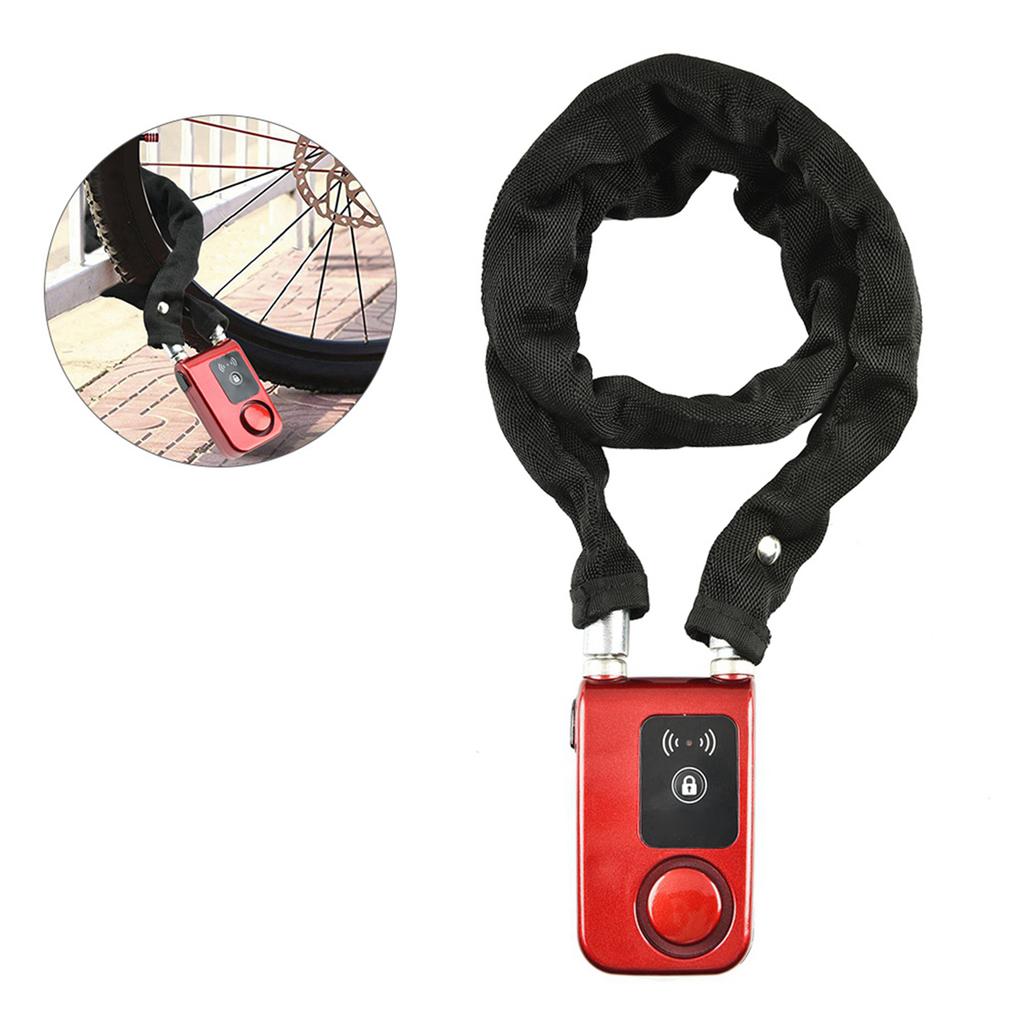 Y797G Vattentätt Smart Bluetooth Cykelkedjelås Stöldskydd Smartphonekontroll Lås Rött
