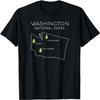 Mapa do Parque Nacional de Washington Monte Rainier North Cascades Camiseta