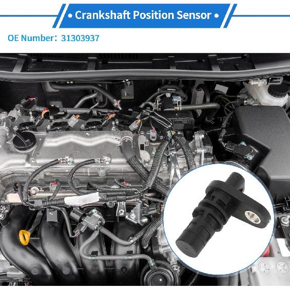 1 Pc Crankshaft Position Sensor for Volvo S60 2.5T 2011-2016 Sturdy Metal Plastic Black Engine Crank CKP Sensor