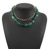 Colorful Stone Beaded Necklace Women's Clavicle Holiday Banquet Jewelry Gift