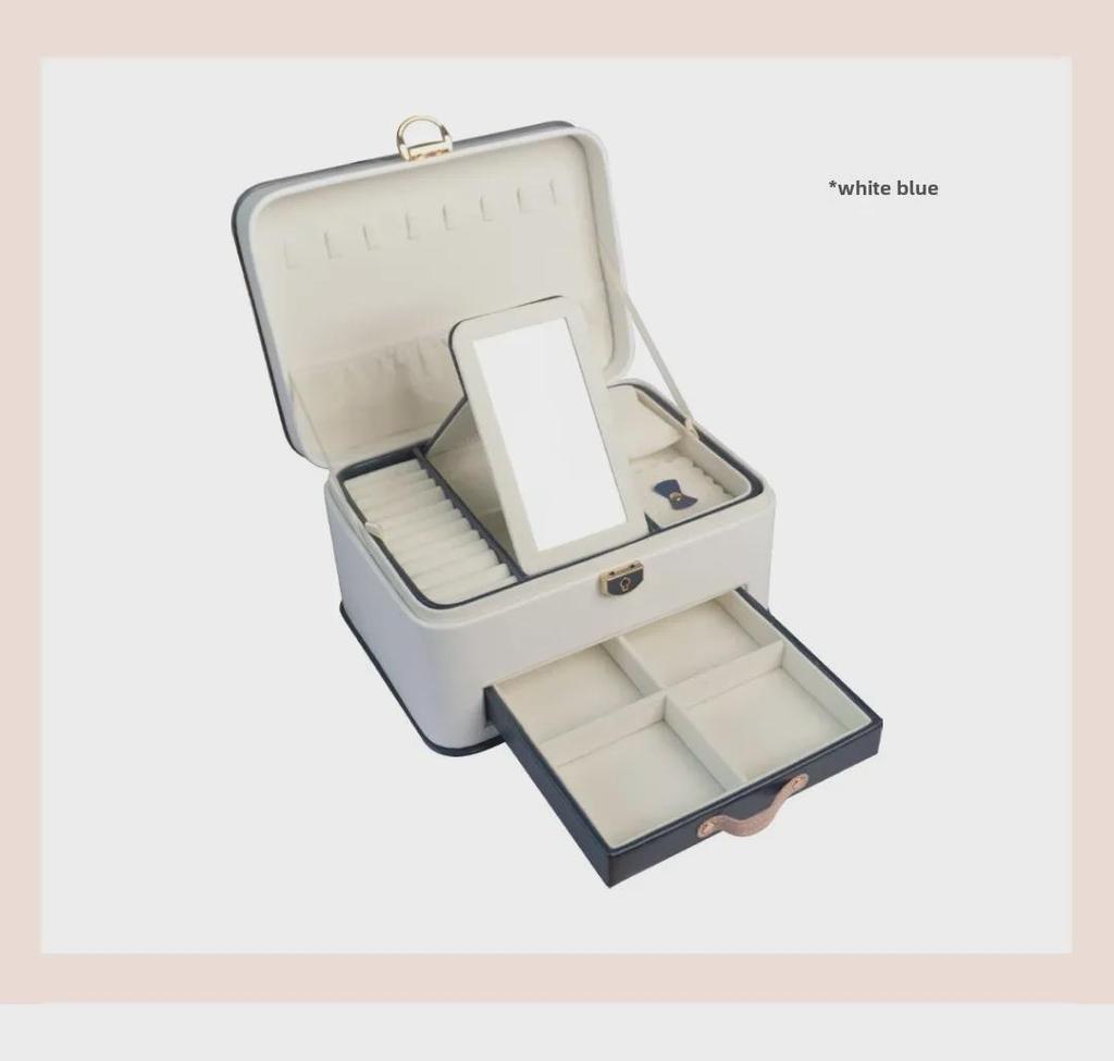 Three-Layer Large Household Jewelry Drawer: Multi-Layer Storage Box with Double-Layer Capacity