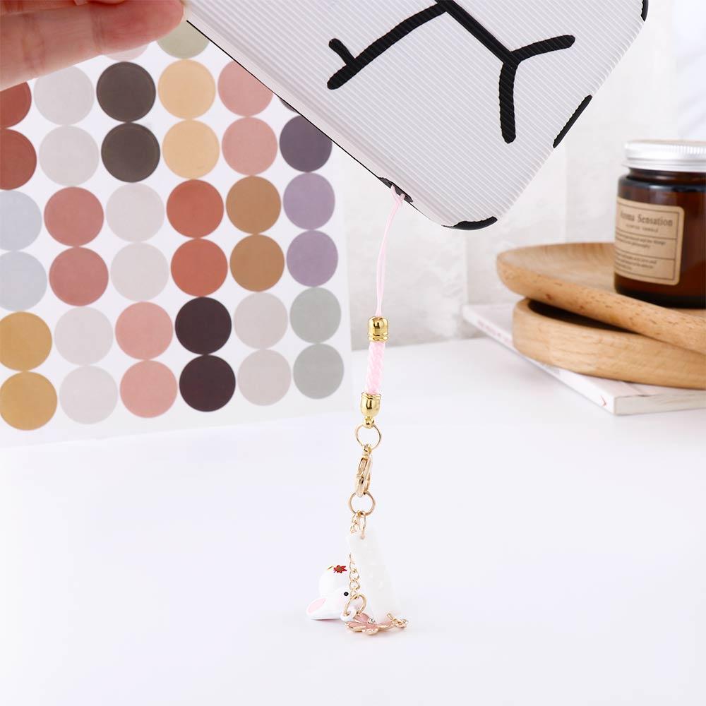 

Gift Rabbit Bunny Bag Pendant Lanyard Pig Keys Holder Lanyard Keychain Key Ring Phone Pendant D