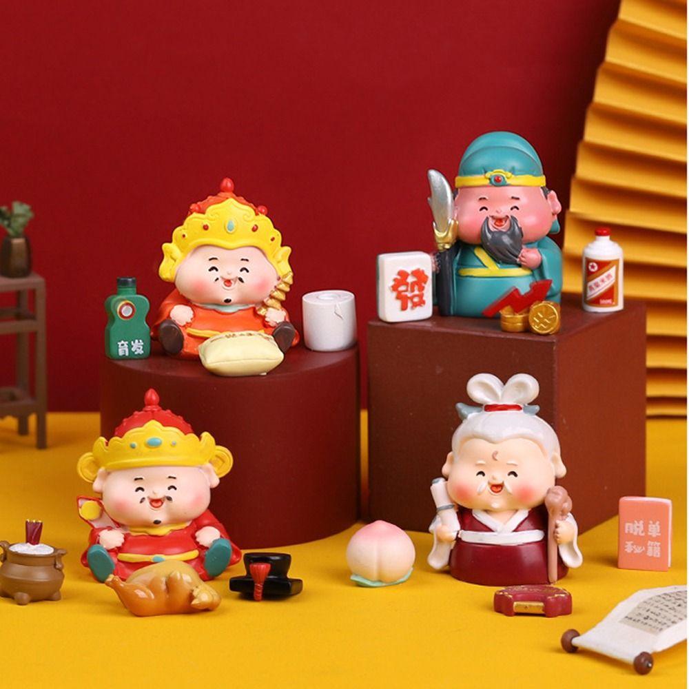 Cartoon Fengshui Sculpture Creative Lucky Ornaments God of Wealth Decoration  Good Luck Ornament
