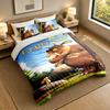 Ensemble de literie 3 piècesLe Gruffalo Drap de lit doux et deux taies d'oreiller Décor de chambre à coucher pour la maison