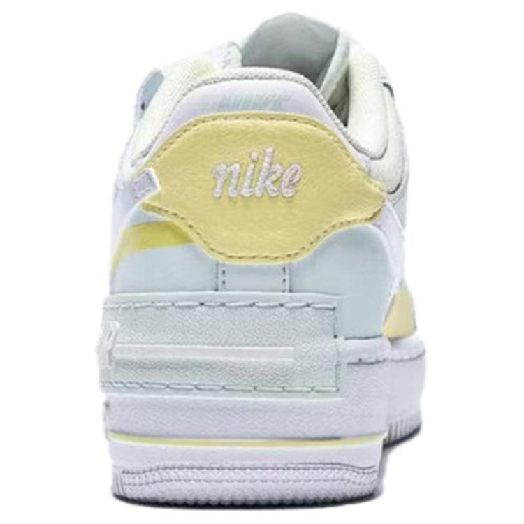 Nike Air Force1 Shadow Low Top Skateboard Shoes Women's Yellow White Green DZ1847-301