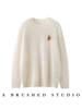 Women's Cashmere Embroidered Loose Pullover Sweater for Autumn/Winter