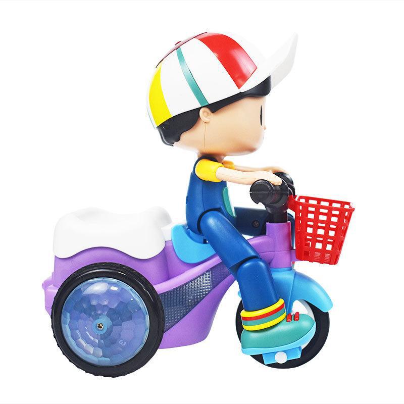 Elektrisches Kinder-Dreirad mit Pedalen, Musik und Lichtern