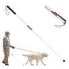 Folding Blind Cane, 125cm Portable Adjustable Aluminum Alloy Collapsible Walking Stick Support Crutch