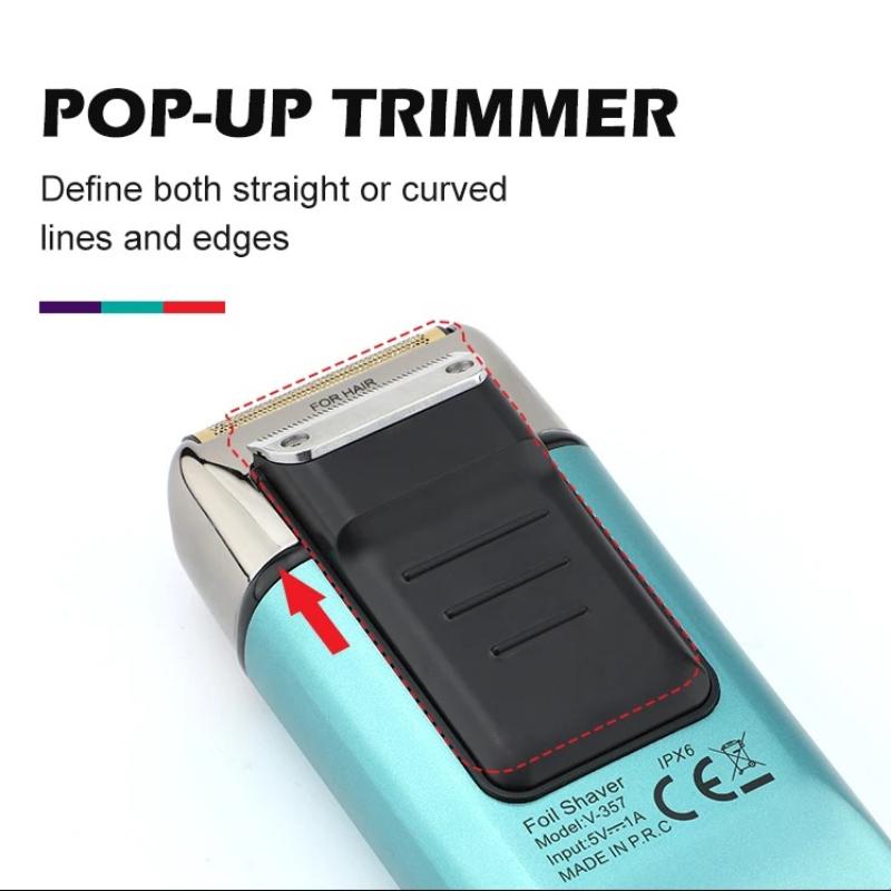 2026 VGR Men's Razor IPX6 Body Wash Professional Sideburn Trimming Intelligent Digital Display Multi-functional Shaving Sculpting Hair Trimmer V-357