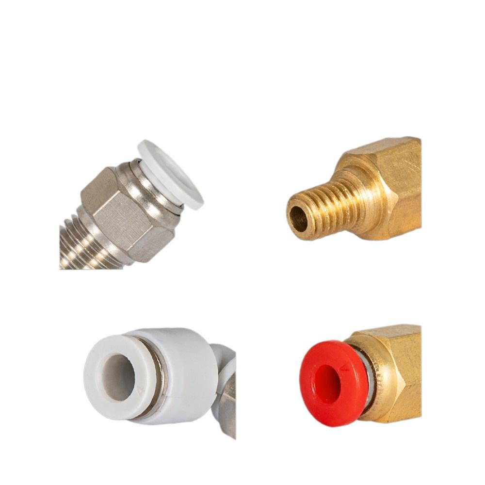 4 6 8 10mm Push in M6-M16 Thread LengthenPipe Fitting Pneumatic Air Joint