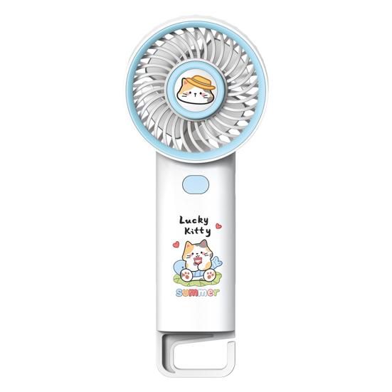 

Cartoon Animal Handheld Fan with Hook 3 Speed Adjustable USB Rechargeable Summer Cooling Fan Portable Travel Mini Personal Fan