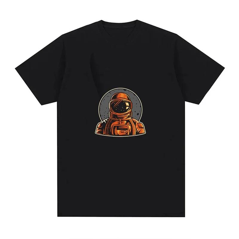 Funny Moon Astronaut T-Shirt Men Women Plus Size Fashion Oversized Breathable O-Neck Casual Streetwear Harajuku Unisex Tees