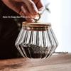 Striped High Borosilicate Glass Tea Jar for Kitchen