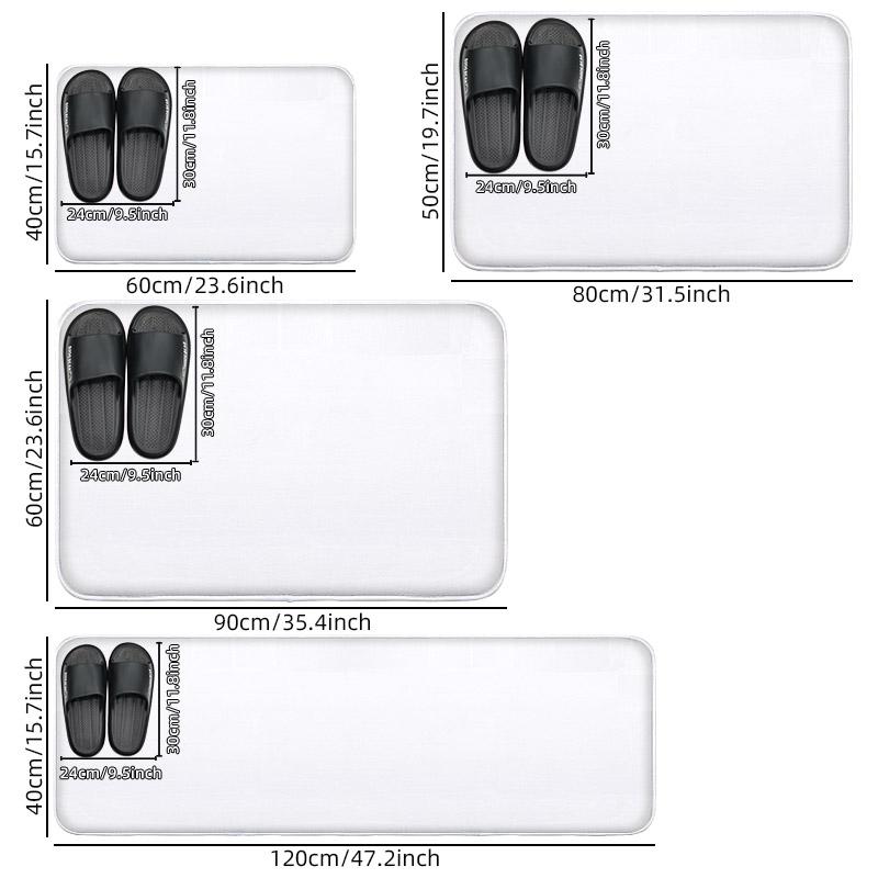 1pc Cartoon Chef Case Flannel Kitchen Floor Mat, Entrance Door Mat, Bedroom Absorbent Door Mat, Living Room Floor Mat, Hand Wash