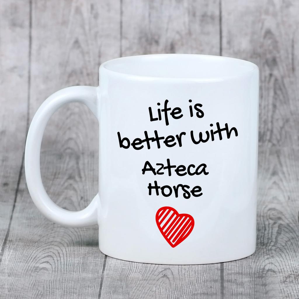 Azteca Horse - mug with a horse, mug with a photo, personalized gift from the Art-Dog brand